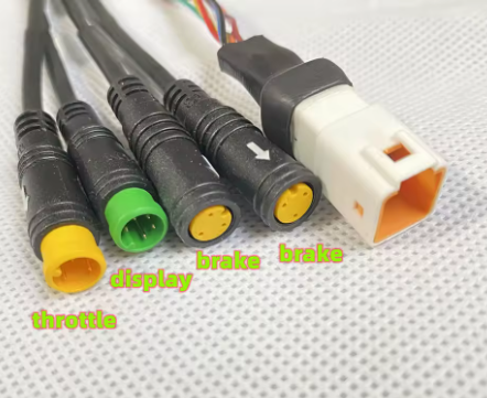 Câble de moteur de vélo électrique Bafang M400 G330 G510 M620, avec protocole UART/CAN 1T4, connecteur d'accélérateur