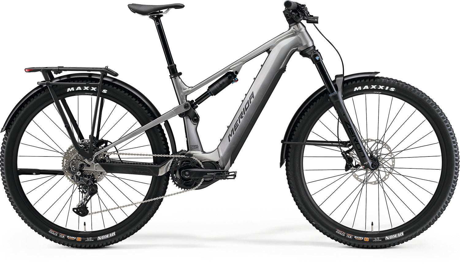 Mountainbike merida e-one forty metallic-grau, 29-Zoll-Laufräder, 2025 Aluminiumrahmen.