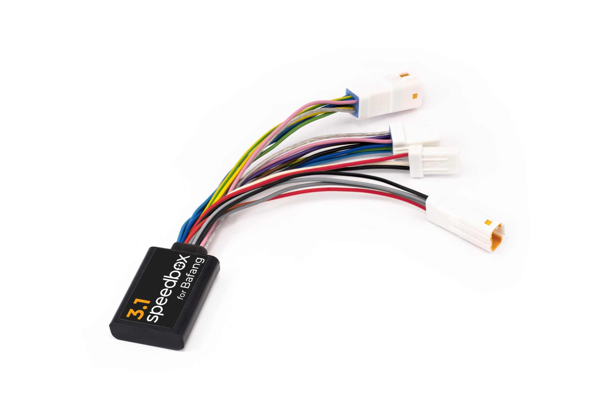 SpeedBox 3.1 Modul für Bafang Elektrofahrräder mit 4-poligem Stecker und mehrfach gefärbten Drähten