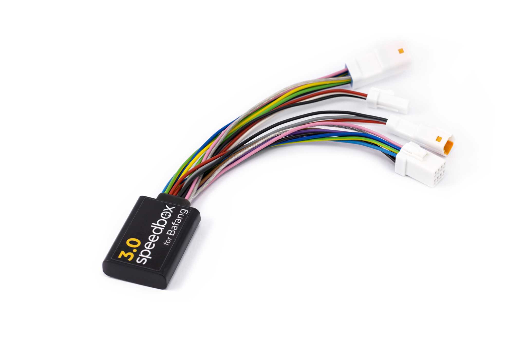 SpeedBox 3.0 Modul für Bafang M300/M400 Elektrofahrradmotor mit 3-poliger Steckverbindung und farbigen Kabeln