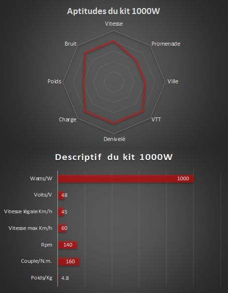 1000w - Kompletter Elektrosatz Bafang